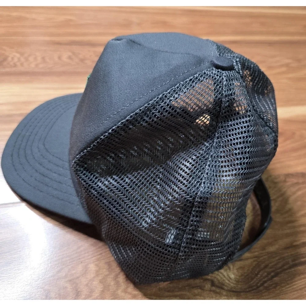 Todd‎ Hat Cap Trucker Snap Back Mens One Size Black Mesh BP Logo Vtg USA